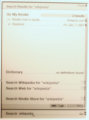 kindle search results