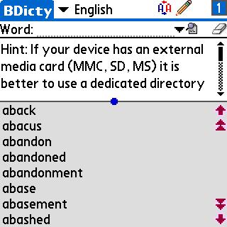 BDicty lookup screen