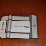 The Griffin A-Frame iPad stand in it's minimal packaging.