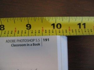 Example of a book that has page numbers at the extreme edge.