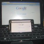 The EVO on my HP Mini 1000. Forgive the smudges and flecks!