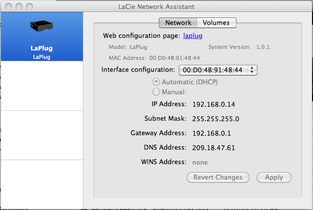 lacie network assistant