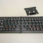 Open keyboard and folding device stand