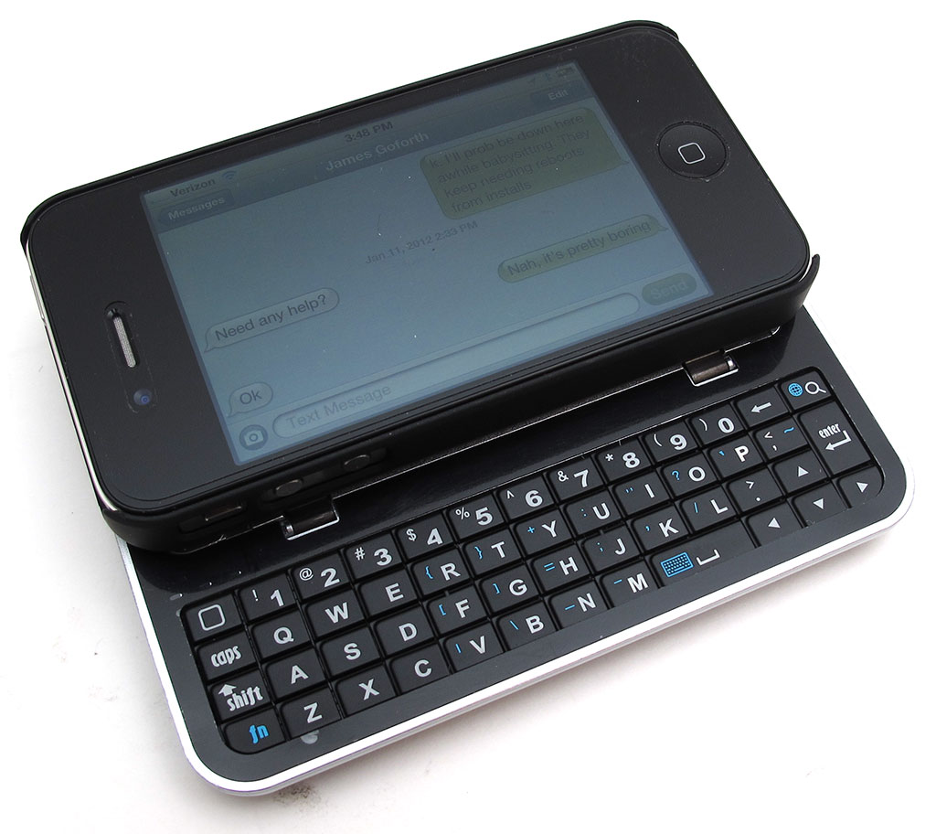 CELLMACS iPhone 4/4S Sliding Bluetooth Keyboard Case and Stand Combo