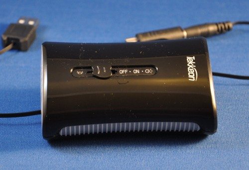 The TekCharge Pocket Power Pack, showing the top and activation switch. The TekCharge Pocket Power Pack, showing the top and activation switch.