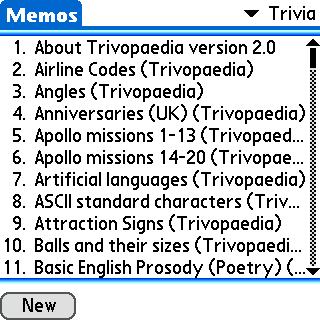 Trivia List 1