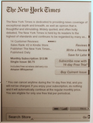 kindle store newspaper detail