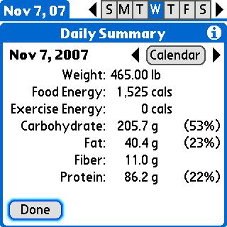 CalorieKing Summary