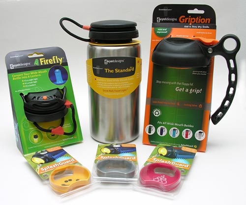 Guyot Designs Gription, SplashGuard and Firefly Water Bottle Accessories -  The Gadgeteer