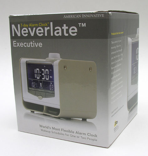 American Innovative Neverlate Executive 7 Day Alarm Clock Review The Gadgeteer