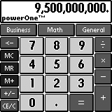 Screenshot of PowerOne Personal Calculator