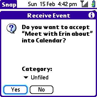 Note #1: Intermeidate screen going to Calendar