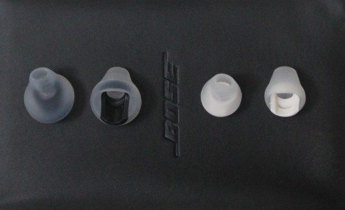 closeup of ear-bud adapters