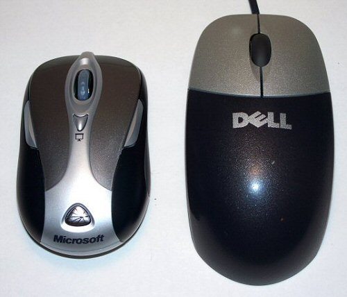 comparison with standard Dell mouse