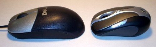 comparison with standard Dell mouse