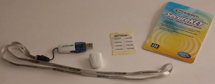Secure Key, labels and lanyard