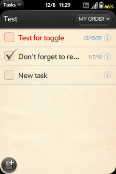 Tasks webOS