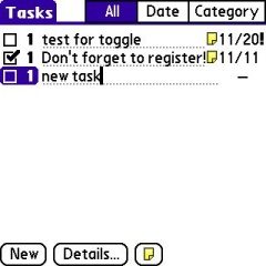 Tasks Palm OS