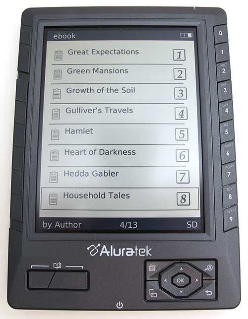 Aluratek Libre Pro eBook Reader with 100 eBooks