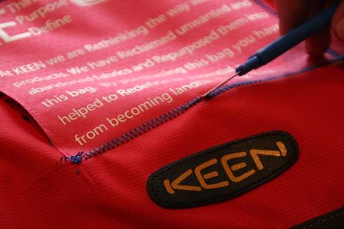 Keen Bag 4 Removing Stitching