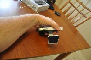 The volume pass-through buttons