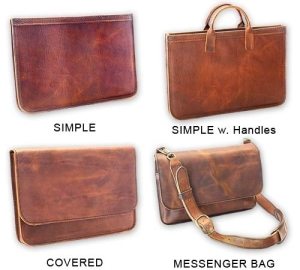 custom leather laptop bag