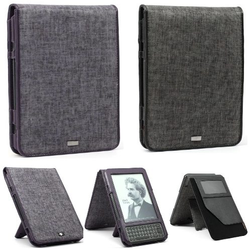 javoedge charcoal flip jacket for kindle 3