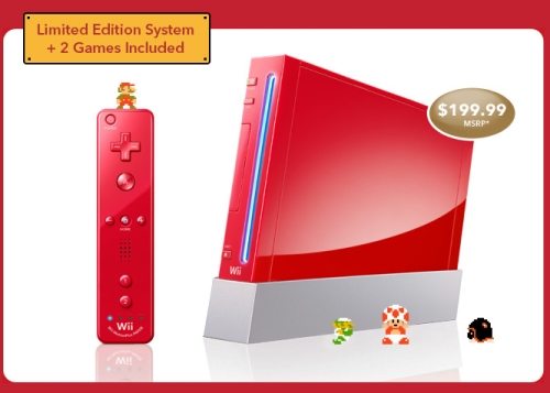 Nintendo Wii System Red Bundle