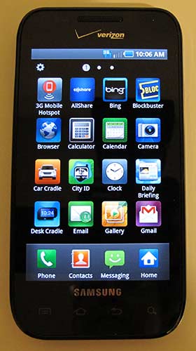 Verizon Samsung Fascinate Galaxy S Android Smartphone Review The Gadgeteer 4406