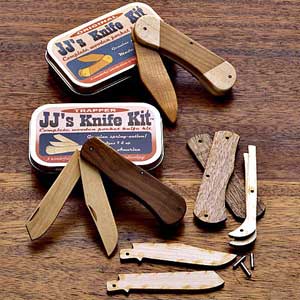  JJ's Knife Kit Trapper Wooden Pocket Knife Making Kit, Perfect Beginner  Knife Making Kit To Teach Knife Safety, Double Blade Style Toy Knife, Ages Seven And Up