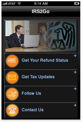 IRS2go app from itunes