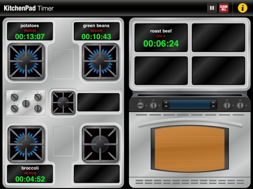 kitchenpad timer ipad app