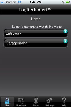 logitech alert commander not detecting camera