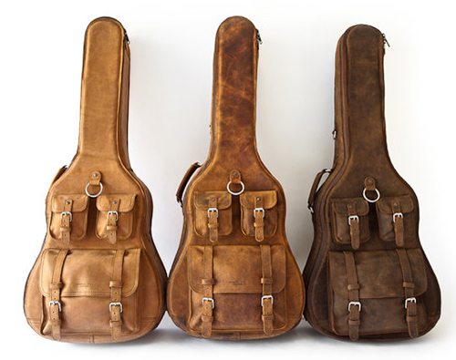 Leather guitar online case