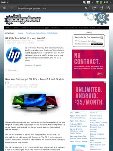 hp touchpad browser