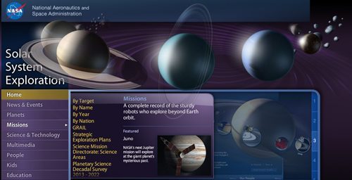 interactive solar system tour