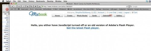 MixBook Flash fail - I'll be so glad when plug-ins are no longer in use.