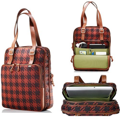 plaid doctrine eco laptop bag