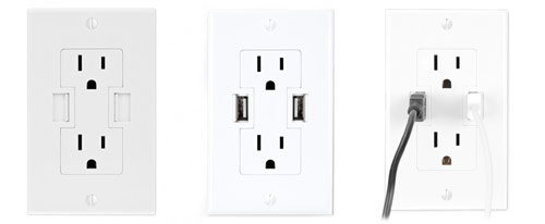 Newer Technology Power2U AC Wall Outlet with USB Charging Ports White 