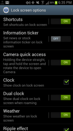 Samsung SGS3 LockScreen