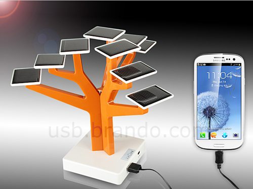 brando usb solar charger tree