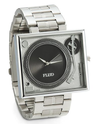 turntable metal watch