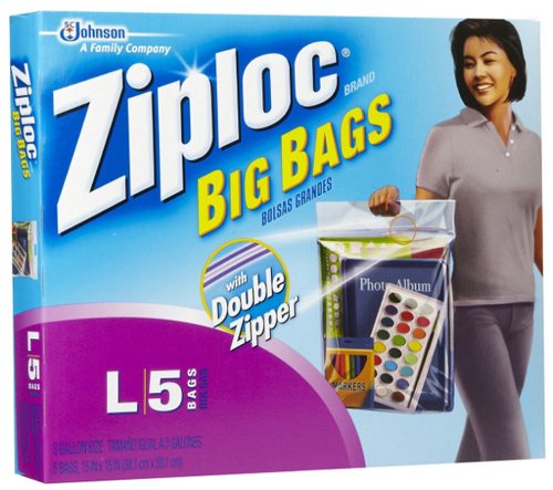 2 ZIPLOC Big Bags 1 Pack X-Large (XL) 4 Bags and 1 Pack Large (L) 5 Bags  Storage