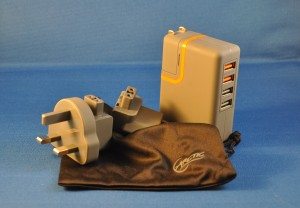The Arctic Charger is a 4-port USB charger with international adapters.