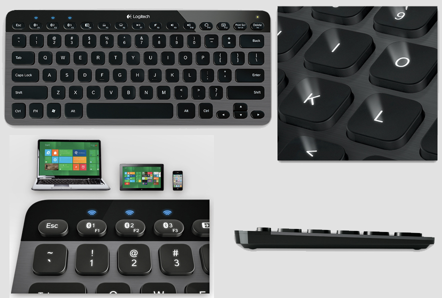 synge Pest brug Logitech announces the Bluetooth Illuminated Keyboard K810, optimized for  Windows 8 - The Gadgeteer