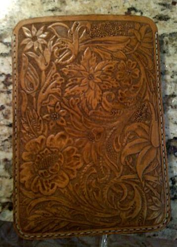 Hand Tooled Leather iPad Case 