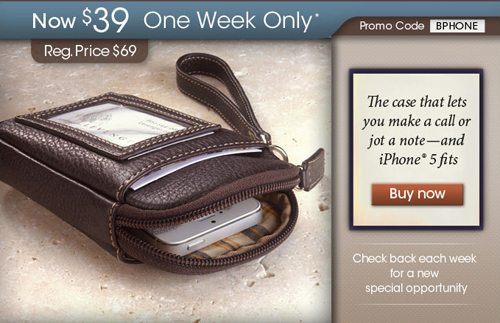 levenger bomber phone wristlet