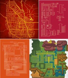 city prints pop culture maps