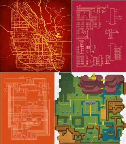 city prints pop culture maps