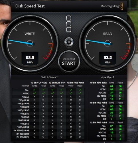 Speed test for internal system disk in the Mac Mini